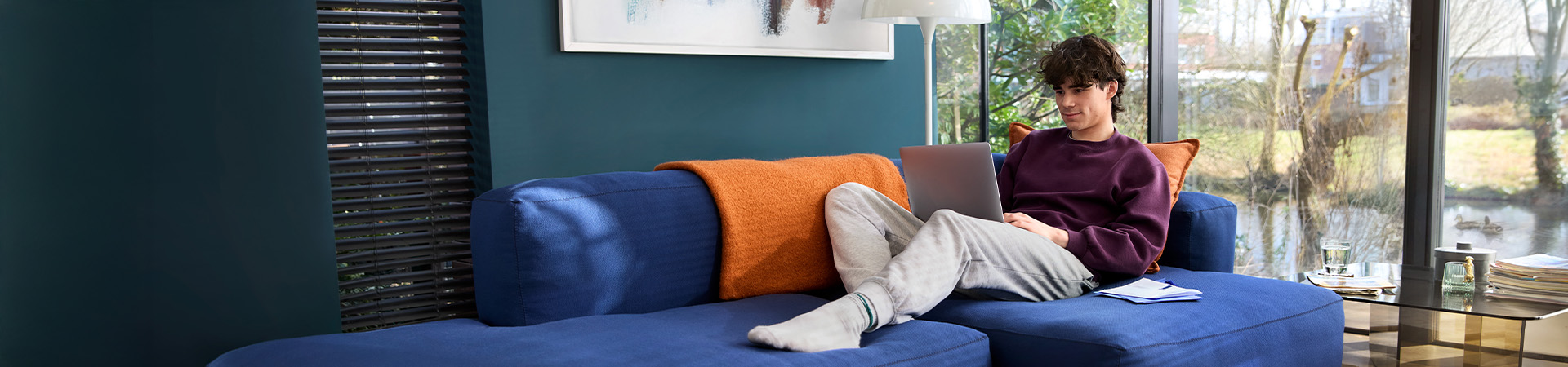 photo of boy on the couch